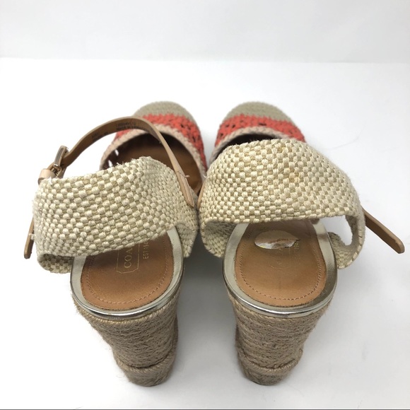 COACH crochet wedge sandals, size 9 - Picture 5 of 16